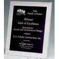 Polished Silver Aluminum Frame w/ Black Aluminum Plate (6 1/2"x8 1/2")